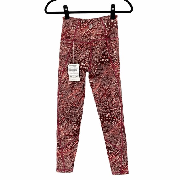 Free People FP Movement Womens Plie All Day Floral Leggings Henna Combo Size XS - Picture 4 of 11